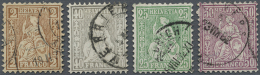 1862-82 Sitzende Helvetia: Sammlung Von Ca. 50 Marken, Meist Gestempelt, Teils Zusätzlich... - Autres & Non Classés