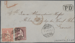 1862-1881 SITZENDE HELVETIA: Lot Mit 20 Briefen (zwei Vorderseiten) Mit Frankaturen Sitzende Helvetia, Meist Ins... - Autres & Non Classés