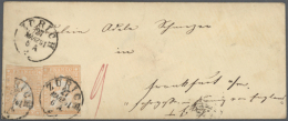 1861-65: 14 Briefumschläge Einer Korrespondenz Von St. Gallen, Fluntern Bzw. Zürich Nach Hamburg, Dabei 6... - Autres & Non Classés