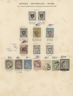 1854/1918, Meist Gestempelte Sammlung Auf Albumseiten, Dabei Bessere Frühe Ausgaben Wie Rayon, 2 Rp. Bis 1 Fr.... - Autres & Non Classés