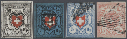 1850/19,Posten In 4 Alben, Ab Schöner Poste Locale Mit Kreuzeinfassung, Rayon I Dunkel- Und Hellblau, Rayon... - Autres & Non Classés