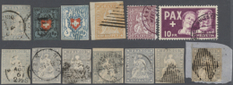 1850/1958, Interessante Sammlung Besserer Serien, Einzelmarken Und Briefe Auf Steckkarten, Dabei Rayon1  5Rp Mit... - Autres & Non Classés