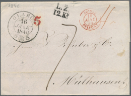 1787/1870, Interessante Partie Von Ca. 70 Belegen "Internationale Post" Ins Ausland Oder In Die Schweiz Mit Vielen... - Autres & Non Classés