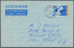 1968/1986 (ca.), Collection With 32 AEROGRAMMES All Unused, CTO With FD Pmk. And Commercially Used In Fine... - Postal Stationery