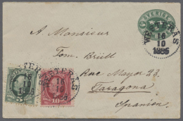 1880/1945 (ca.), Interesting Accumulation With 10 Used Postal Stationeries (postcards And Envelopes) With Many... - Postal Stationery