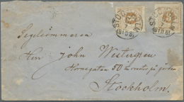 1872/1897, Four Letters With Two Pieces 3, 6, 12 (2 Letters) Öre Multiple Franking, 20 Öre Single... - Autres & Non Classés