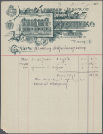 1910-35, 58 Bills, Invoices, Documents, Flyer Of Russian Manufacturers, Some With Attractive Imprints, Most Used In... - Andere & Zonder Classificatie