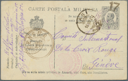 1917/19, 10 Postkarten Meist Gelaufen Zwischen Der Unbesetzten Moldau Und Dem Von Deutschland Besetztem Anderen... - Postwaardestukken