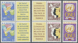 1961, UNITED NATIONS 15th Anniversary. Lot Of 2,500 Sets (3 Values And 2 Labels) In Complete Sheets Of Stamps.... - Autres & Non Classés