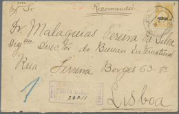 1922/1933, 5 Registered Letters, Four Of Them To Italy All With Ceres Frankings. Some Faults But Nevertheless A... - Azores