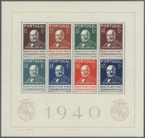 1940, 100th Stamp Anniversary, Souvenir Sheet, Lot Of Ten U/m Copies (ungummed Margin At One Side Is Due To... - Autres & Non Classés