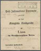 1845/1942, PoznaÅ„/ÅšlÄ…sk, Lot Of Apprx. 86 Stampless Entires (German Juridical Mail), Bearing Postmarks Of... - Autres & Non Classés