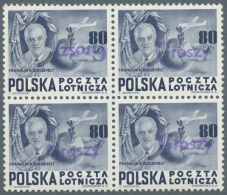 1950, Groszy-Aufdruck (violett/lila) Auf 80 ZÅ‚. Roosevelt (MiNr. 617), Postfrische Spezial-Partie Von 17 Marken... - Autres & Non Classés