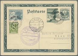 1927/1970 (ca.), FLUGPOST: Inter. Bestand Von Ca. 145 Ganzsachen Dabei Einige Frühe Bildpostkarten Mit... - Other & Unclassified