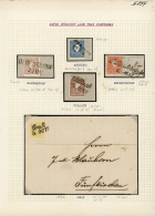 1858/1864, Stempelsammlung (dabei Einige Rote) Auf Der 3. Ausgabe, Mit Vielen Marken, Paaren, Briefstücken Und... - Other & Unclassified