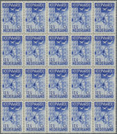 1933, Seemannshilfe Kompletter Satz In Bogenteilen Zu 25 Stück (5 X 5), Postfrisch (3 Werte "tropisch") Bzw.... - Autres & Non Classés