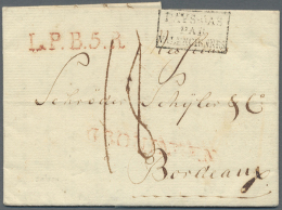 1819/1950: Lot Mit 50 Briefen Und Karten Ab Vorphilabrief 1819 Von Amsterdam Via Groningen Nach Bordeaux, Dabei... - Other & Unclassified