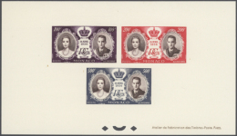 1956, Royal Wedding, Presentation Book Comprising A Mint And A Used Set, Both Bloc Specieux (gummed Paper), Two... - Andere & Zonder Classificatie