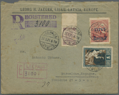 1919/40, Lot With 25 Letters And Postal Stationaries, Some Interesting And Better Frankings, Registerd Letters,... - Letland