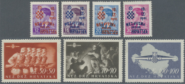 1941/1945, Mint And Used Collection On Album Pages, Incl. 1941 3rd Overprint Issue Signed, 1945 Storm Division Set... - Croatia