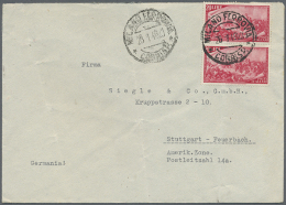 1940/1951, Lot Of Apprx. 50 Commercial Covers To Germany, Some With (stronger) Postal Wear, Incl. Airmail,... - Non Classés