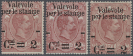 1890: Lot Of 47 Examples Of The 2 Cent On C 50 "Valevole Per Le Stampe" Carmine Mint Hinged. Different Centered.... - Non Classés