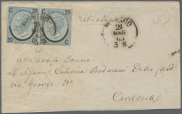 1865/1922: Group Of Eight Covers Including Three Letters Franked With Singles/one With Pair Of 1865 20c. On 15c.... - Non Classés