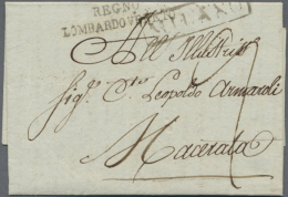 1818/1860, Interesting Lot Of Ca. 23 Folded Letters Abroad With Many TRANSIT-handstamps, Mostly To Spain,... - Unclassified