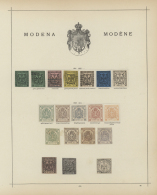 1852/1859, Mint And Used Collection Of 19 Stamps On Schaubek Page, Incl. Newspaper Stamps With 1853 9c. "B.G.",... - Modène