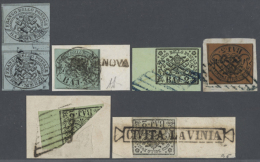 1852 "La Prima Serie" - The First Serie. Collection On Stock Cards, With Detailed Descriptions And Prices With... - Etats Pontificaux