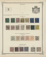 1852-1870, Collection On Old Scott Pages Including Good Part Modena Mi.7-11 Mint No Gum And Newspaper Stamps, Parma... - Papal States