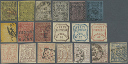 1851/1870 (ca.), Mainly Used Assortment Of Apprx. 270 Stamps, Varied Condition, Comprising An Interesting Section... - Papal States