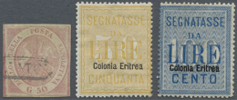 1851/1903, Italian Area, Lot Of Nine Stamps, Varied Condition, Partly Doubtful And Valuated Very Cautiously,... - Etats Pontificaux