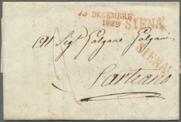 1809/1848 TOSCANA: Approx. 34 Letters From SIENA (D) - ...-1850 Préphilatélie