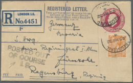1912/1937, Powerful Specialised Collection Of Apprx. 270 Used KGV "Registered Letter" Stationery Envelopes, Showing... - Autres & Non Classés