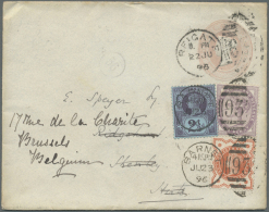 1844/1897, QV, Group Of 11 Used Stationery Envelopes, Mainly To Destinations Abroad, Some Uprated, Registered Mail,... - Other & Unclassified