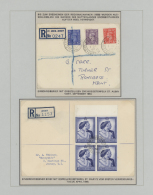 1948/1970, Petty Collection Of Stamps And Covers, E.g. 1948 Silver Wedding £1 Top Marginal Block Of Four On... - Jersey