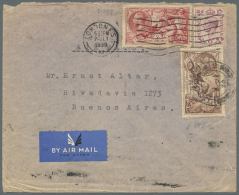 1933/1943, AIRMAIL TO AMERICA, Lot Of 9 Airmail Covers To USA Incl. Hawaii, Bermudas, Argentinia, Brazil And... - Autres & Non Classés