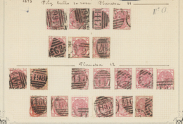1873/1879, 3d. Rose, Wm Spray Of Rose (SG 143/44), Specialised Assortment Of 64 Stamps. (D) - Autres & Non Classés