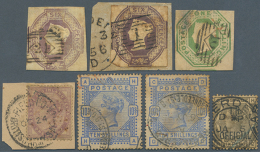 1847-1883: Group Of Seven Valuable Stamps But Showing Faults, With 1847-54 Embossed 6d. (single, Small Punch Hole... - Autres & Non Classés