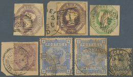 1847-1883: Group Of Seven Valuable Stamps But Showing Faults, With 1847-54 Embossed 6d. (single, Small Punch Hole... - Other & Unclassified