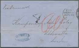 1846/1876, Lot Of 12 Covers (thereof 11 Stampless), Mainly To Destinations Abroad (e.g. Dalmatia, Lima, Aleppo),... - Autres & Non Classés