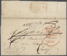 1799/1861: Small Collection Of 12 Covers With Interesting Cancellations And Postmarks, Including Bishops Mark On... - ...-1840 Prephilately