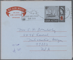 1968/1998 (ca.), AEROGRAMMES: Duplicated Accumulation With About 260 Unused And Used/CTO Airletters And Aerogrammes... - Gibraltar