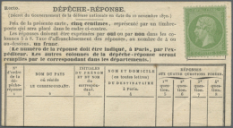 1870/1871, Lot Of Two "Ballon Monte": 14.NOV 70 "General Uhrich" To Nice And 15.DEC 70 "Parmentier" Insufficiently... - Other & Unclassified