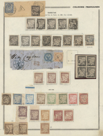 1867/1908, Petty Collection/assortment On Album Page, From A Piece 1867 Reunion Franked With 20c. And 40c. Eagle;... - Other & Unclassified