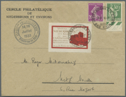 1925/1962, Frankreich Und Kolonien, Partie Von Ca. 57 Belegen, Dabei Dekorative Flugpost-Karte 1937 La... - Autres & Non Classés