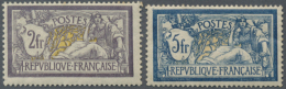 1900/1906, Lot Of 15 Mint Stamps, Slightly Varied Condition, Incl. Merson 2fr. And 5fr. (R) - Autres & Non Classés
