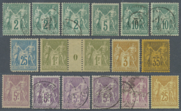 1876/1900 (ca.), Spezialisierte Partie Der Ausgaben ALLEGORIE Mit Farben, Typen, Stempel, Einheiten Etc. Dabei... - Autres & Non Classés