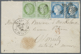 1865/1875, Lot Of 20 Letters Sent From France To Foreign Destinations: Austria, USA, Italy, Spain, Great Britain,... - Other & Unclassified